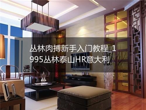 丛林肉搏新手入门教程_1995丛林泰山HR意大利