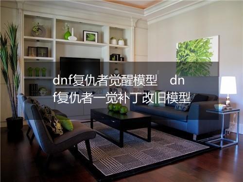 dnf复仇者觉醒模型　dnf复仇者一觉补丁改旧模型