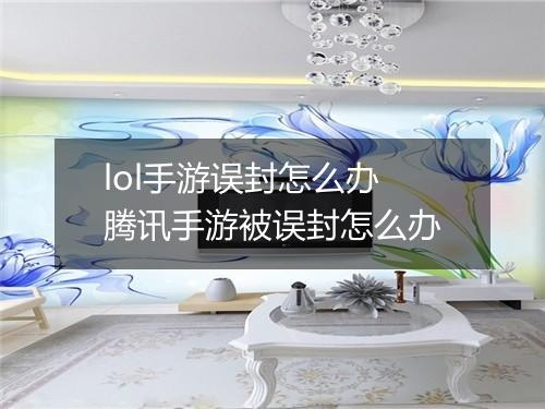 lol手游误封怎么办　腾讯手游被误封怎么办
