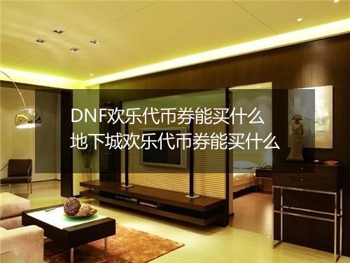 DNF欢乐代币券能买什么　地下城欢乐代币券能买什么